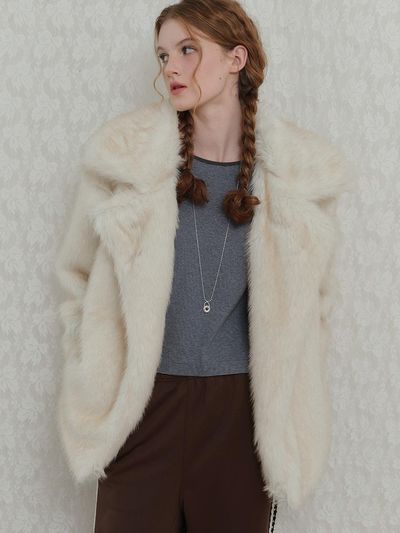 poev Vintage Two - tone Fur Jacket -