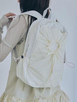 POIE hole string PO backpack ( light yellow)
