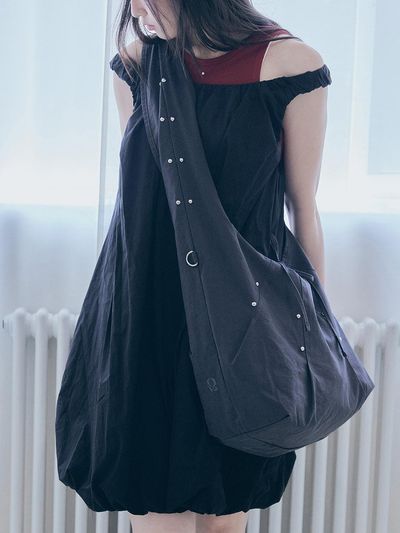 POIE rivet cross bag (charcoal)