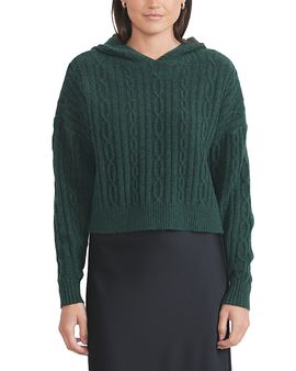 Point Point Brushed Cable Knit Hoodie