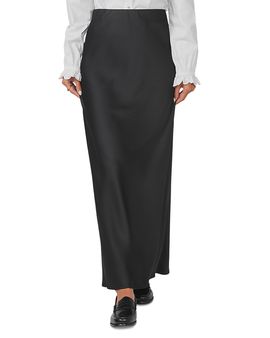 Point Point Brushed Straight Maxi Skirt