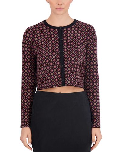 Point Point Cropped Crewneck Cardigan