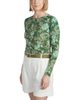 Point Point Embroidered Bird Print Top - 3