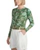 Point Point Embroidered Bird Print Top - 4