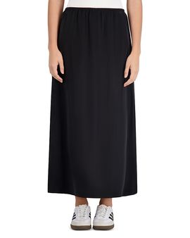 Point Point Faux Suede A Line Skirt