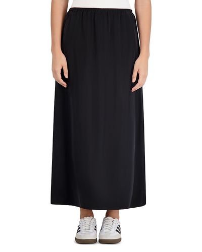 Point Point Faux Suede A Line Skirt