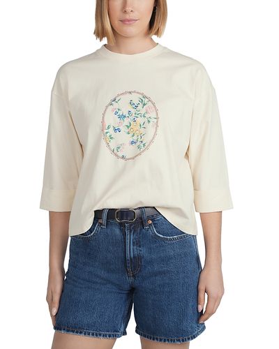Point Point Graphic Roll Cuff Tee