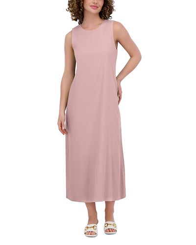 Point Point LinenBlend Crewneck Maxi Dress