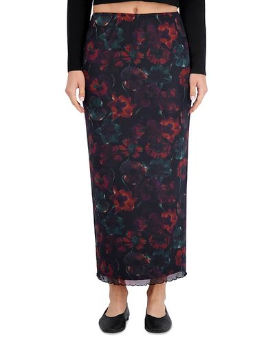 Point Point Mesh Maxi Skirt