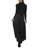Point Point Mixed Media Turtleneck Maxi Dress - 1