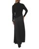 Point Point Mixed Media Turtleneck Maxi Dress - 3