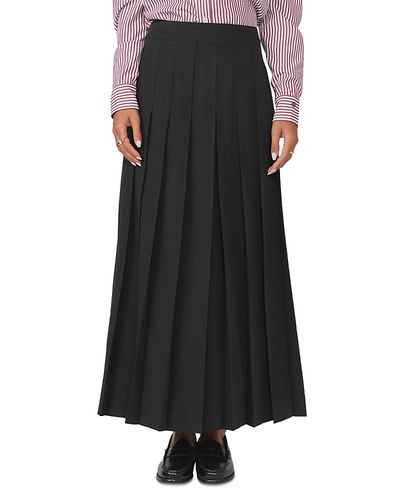 Point Point Pleated Front Maxi Skirt