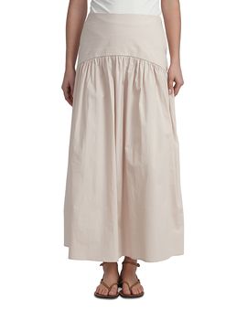 Point Point Poplin Maxi Skirt