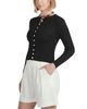 Point Point Ribbed Knit Cardigan Sweater - 4