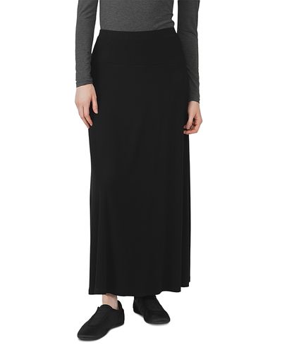 Point Point Ribbed Maxi Skirt