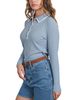 Point Point Ribbed Polo Top - 4