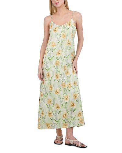 Point Point Satin A Line Slip Dress