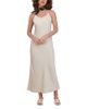 Point Point Satin Straight Slip Dress - 1