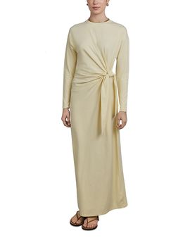 Point Point Side Tie Maxi Dress