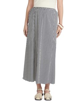 Point Point Strip Poplin Skirt