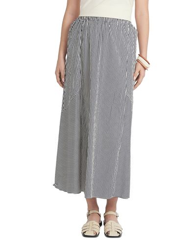 Point Point Strip Poplin Skirt