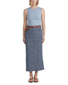 Point Point Striped Maxi Skirt