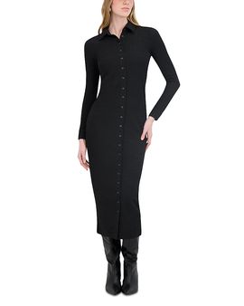 Point Point Textured Knit Dress