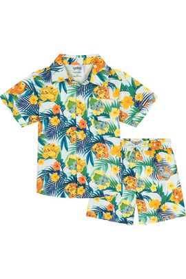 POKEMON POKEMON Swimwear 2-Piece Camp Shirt and Swim Trunks Set