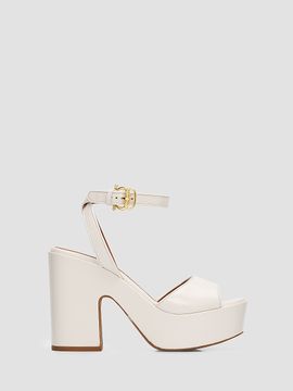 Pollini Women's 110MM Patent Leather Platform Sandals
