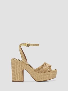 Pollini Women's 110MM Raffia Platform Sandals