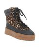 Pollini Women's Ice Cracker Printed Calf-Hair Platform Ankle Boots - 2