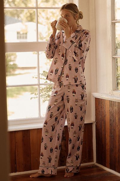 Polo Ralph Lauren 100% Cotton Bear Print Pajama Set