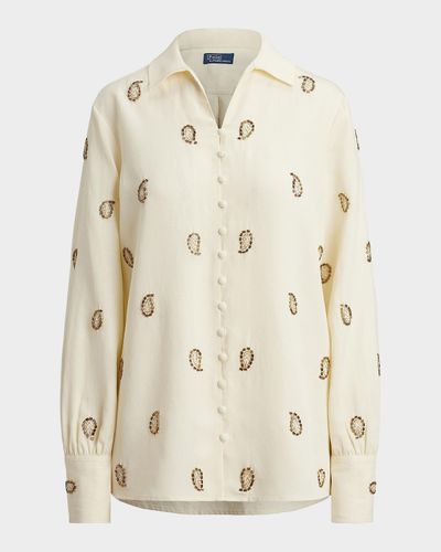 Polo Ralph Lauren Beaded Paisley Top
