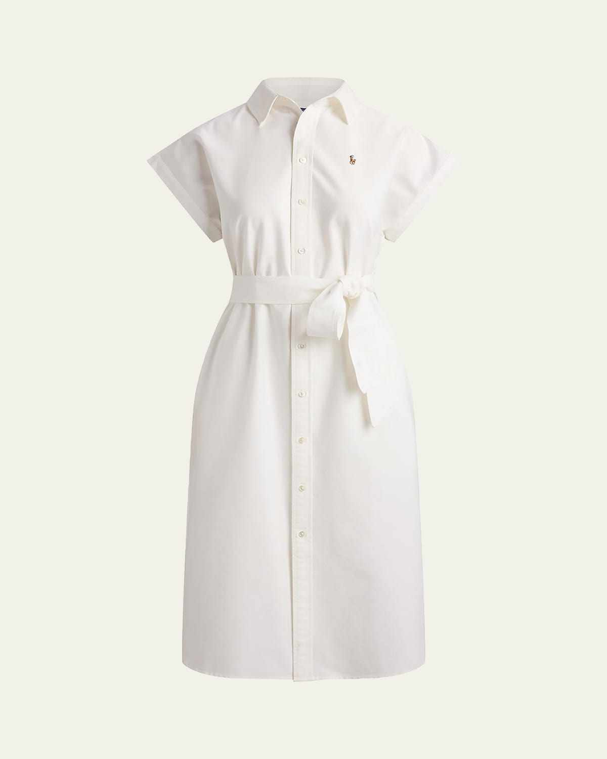 Polo Ralph Lauren Belted Cotton Oxford Shirt Dress