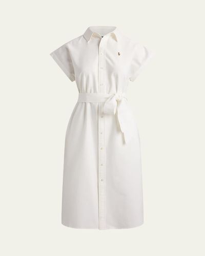 Polo Ralph Lauren Belted Cotton Oxford Shirt Dress