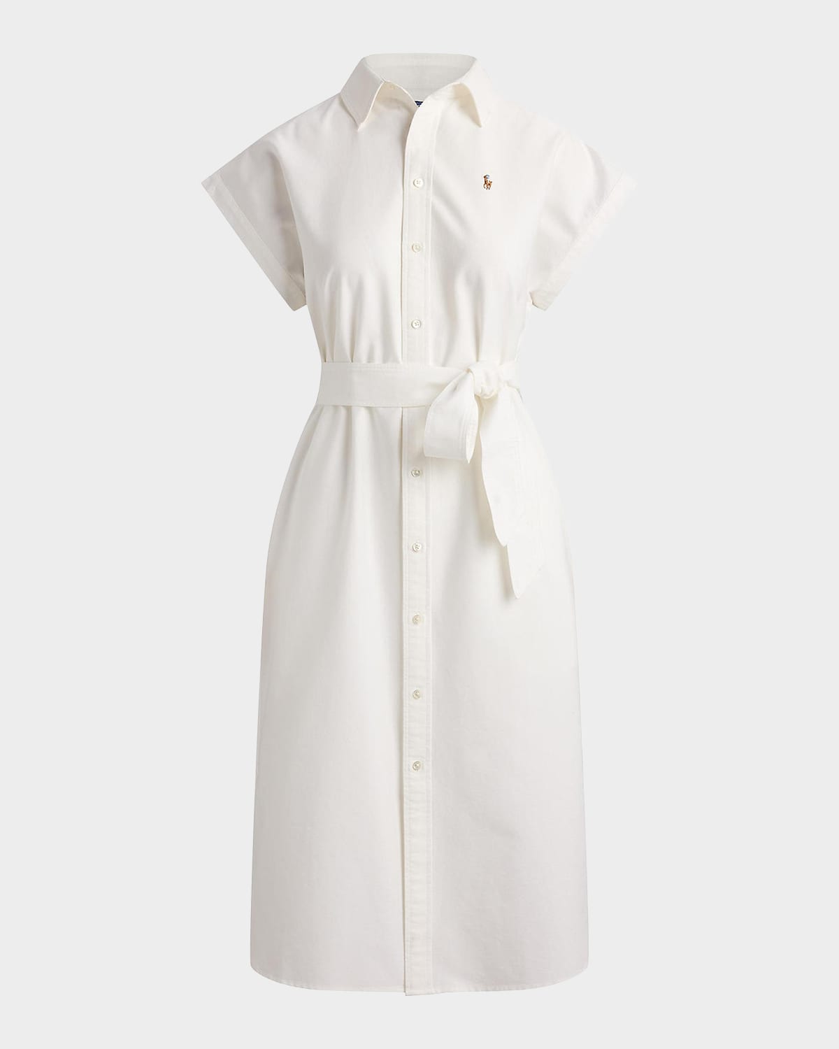 Polo Ralph Lauren Belted Cotton Oxford Shirtdress