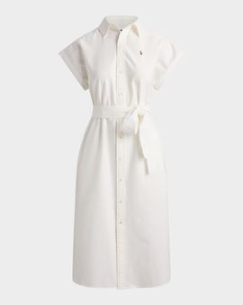 Polo Ralph Lauren Belted Cotton Oxford Shirtdress