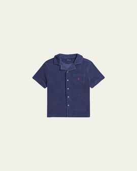 Polo Ralph Lauren Boy's Cotton-Blend Terry Camp Shirt