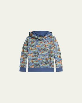Polo Ralph Lauren Boy's Tropical-Print French Terry Hoodie, S-XL
