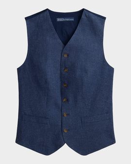 Polo Ralph Lauren Buttoned Linen-Cotton Vest