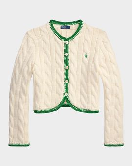 Polo Ralph Lauren Cable-Knit Cropped Cardigan