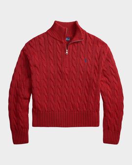 Polo Ralph Lauren Cable-Knit Quarter-Zip Sweater