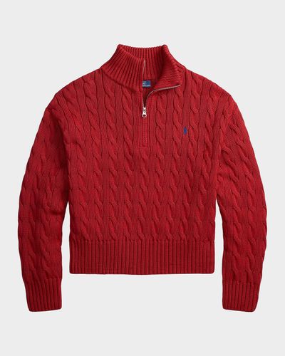 Polo Ralph Lauren Cable-Knit Quarter-Zip Sweater