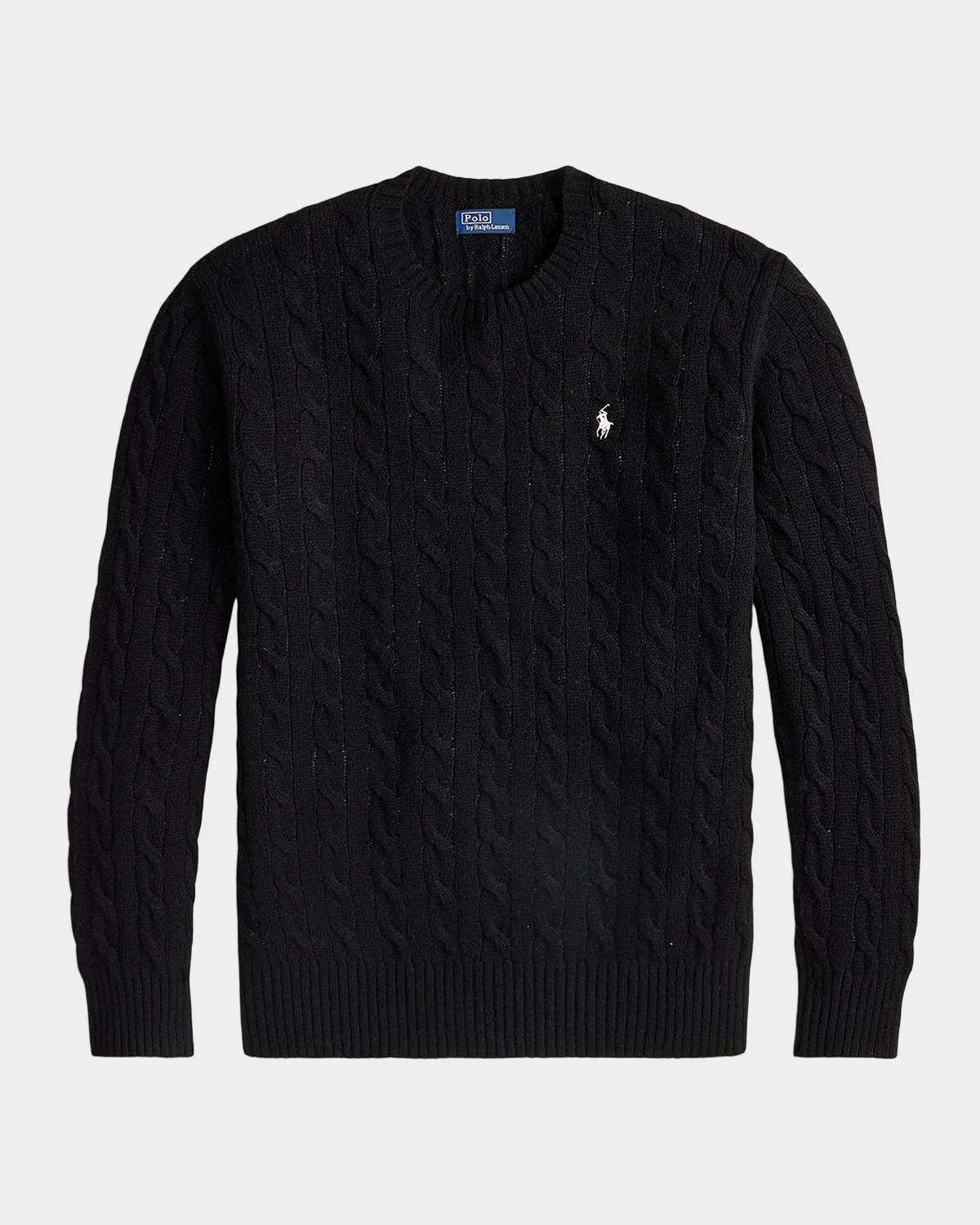 Polo Ralph Lauren Cable-Knit Wool-Cashmere Crewneck Sweater