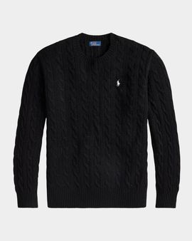 Polo Ralph Lauren Cable-Knit Wool-Cashmere Crewneck Sweater
