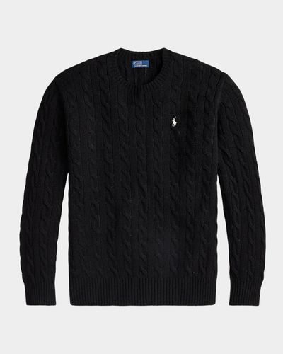 Polo Ralph Lauren Cable-Knit Wool-Cashmere Crewneck Sweater