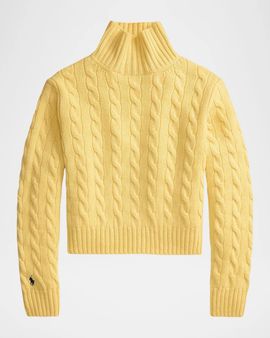Polo Ralph Lauren Cable-Knit Wool-Cashmere Turtleneck