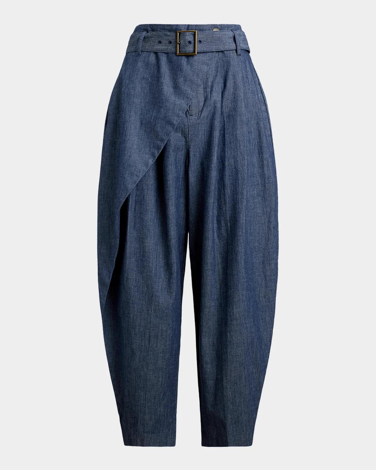 Polo Ralph Lauren Chambray Tapered Wrap Trousers