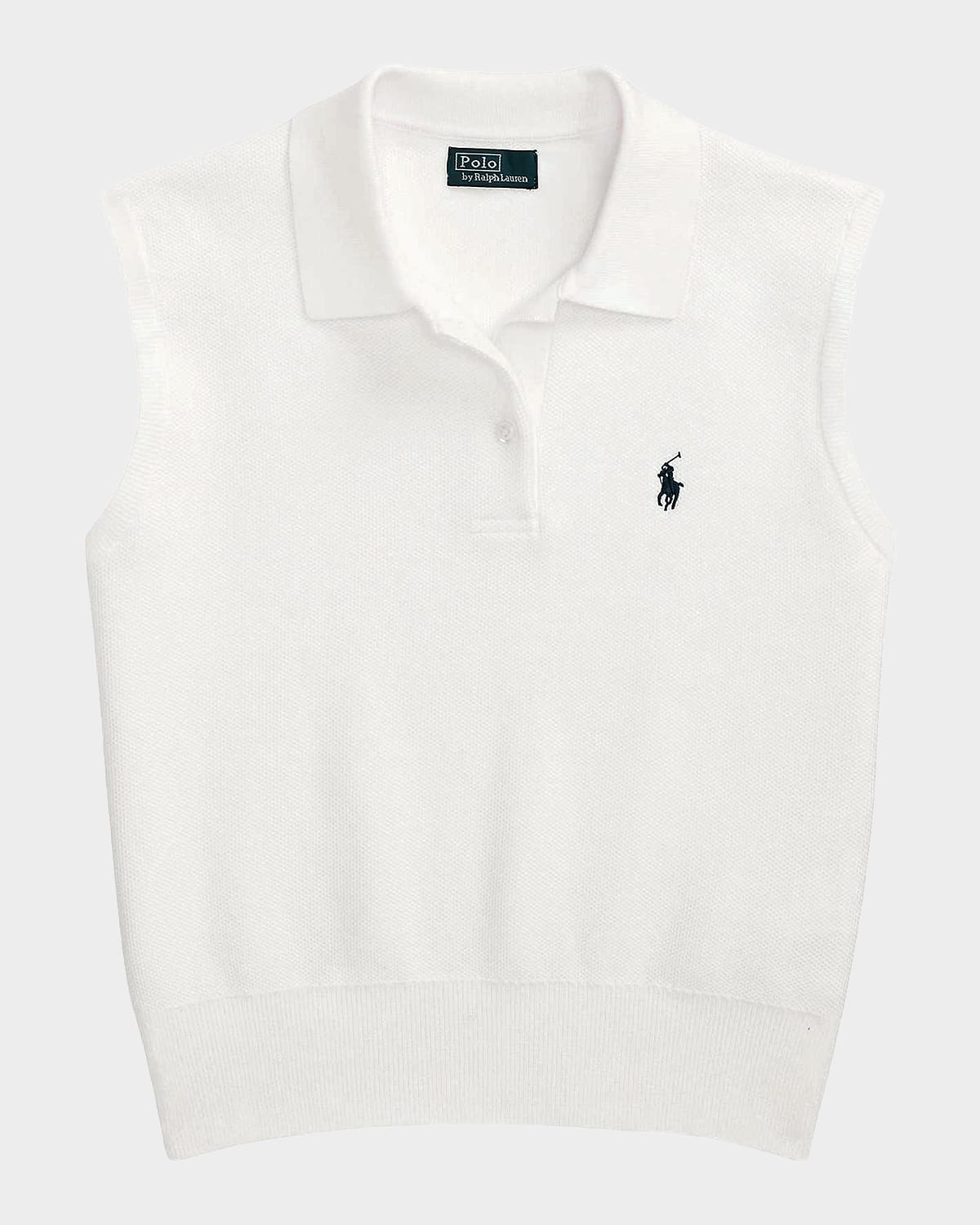 Polo Ralph Lauren Cotton-Blend Sleeveless Polo Sweater