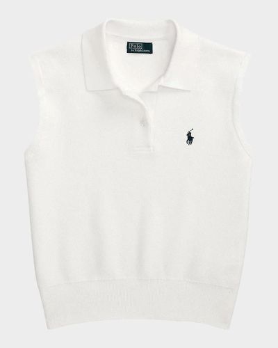 Polo Ralph Lauren Cotton-Blend Sleeveless Polo Sweater